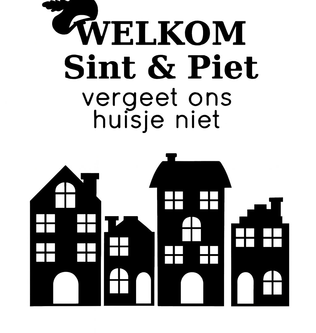 Herbruikbare raamstickers | Welkom Sint & Piet